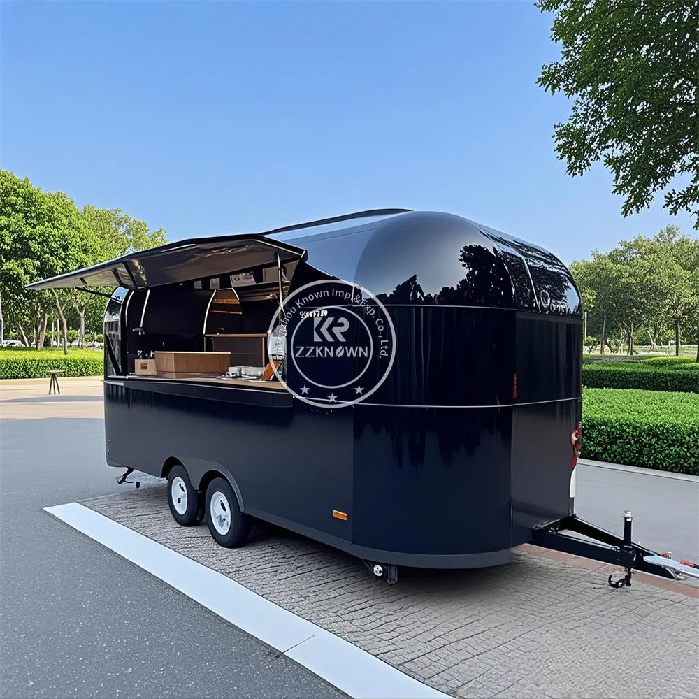Customized CE Certified Fully Equipped Fast Food Cars Truck Mobile Kitchen USA Standard  Food Trailer for Sale