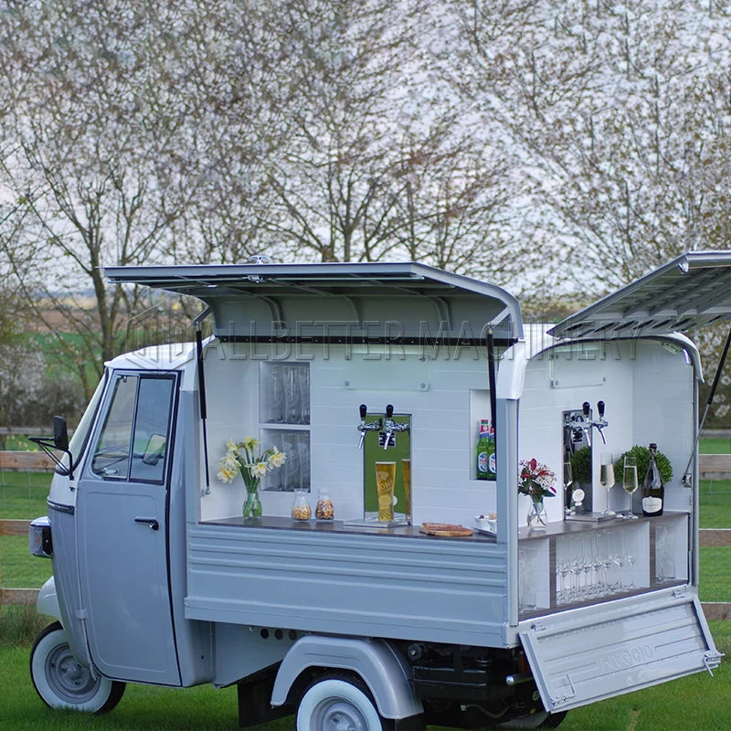 Allbetter Mobile Motorcycle Food Truck with Full Kitchen Coffee Kiosk Street Food Cart Tuk Tuk Beer Bar Food Truck for Sale