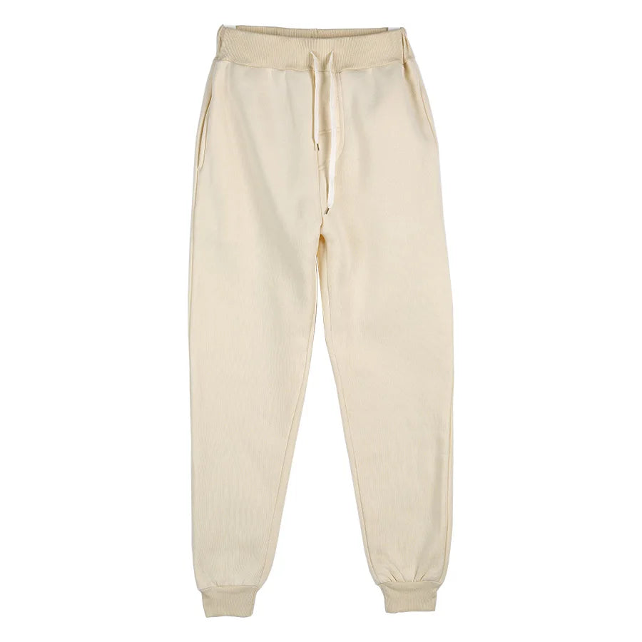 New Joggers Sweatpants Men and Women Elastic Waist Lose Casual Trousers white beige pink yellow Hip Hop Mens Sweat Pants