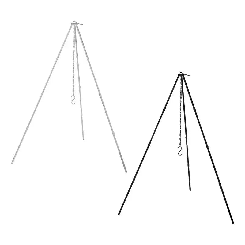 Outdoor Large Bonfire Tripod Portable Camping Picnic Campfire Cooking Pot Hanging Chain Triangle Support Stand Rack Accessories