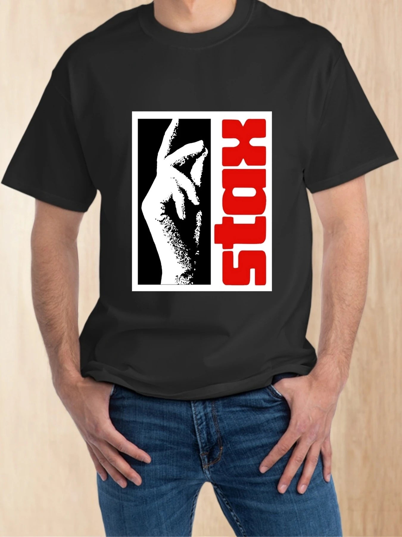 Men's Casual Cotton T-Shirt with Graphic Print - 180gsm Breathable Short Sleeve Crew Neck Tee