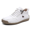 Women's handmade leather casual shoes, outdoor soft, classic ankle joint anti-slip flat soft leather shoes