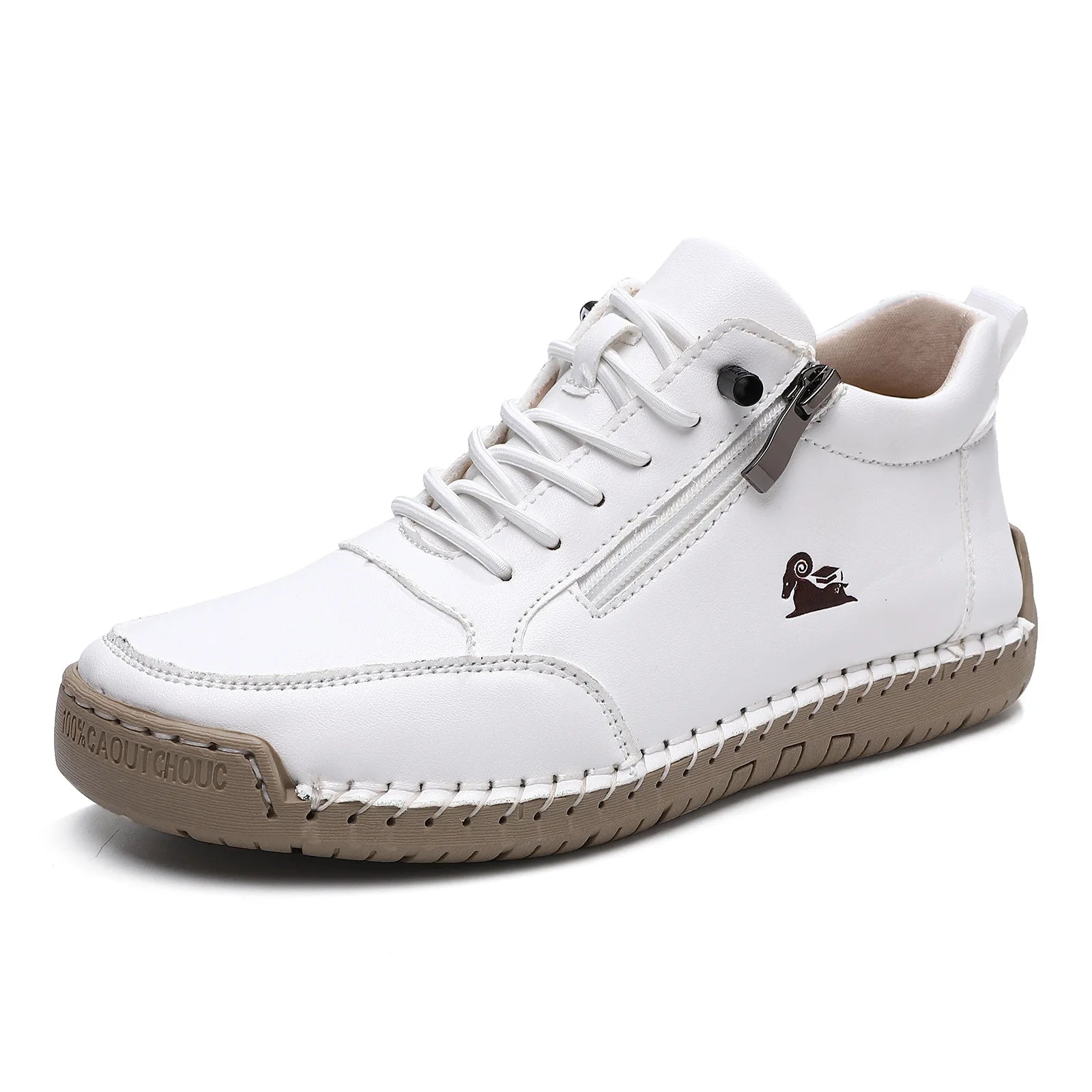 Women's handmade leather casual shoes, outdoor soft, classic ankle joint anti-slip flat soft leather shoes