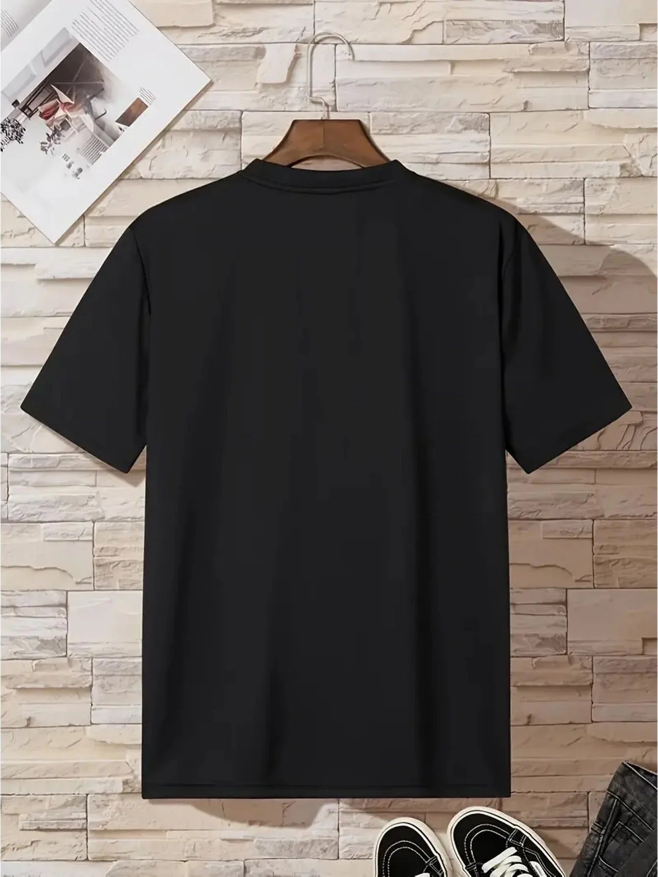 Men'S Casual round Neck T-shirt, Printed with the Words God'S Time Is Perfect
