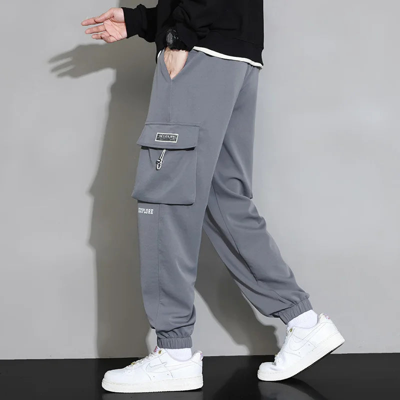 Men's Spring and Autumn Casual Pants Men's Wardrobe Fashion Trousers Loose Plus Size Sports Pants Work Pants Sport Thin Jeans