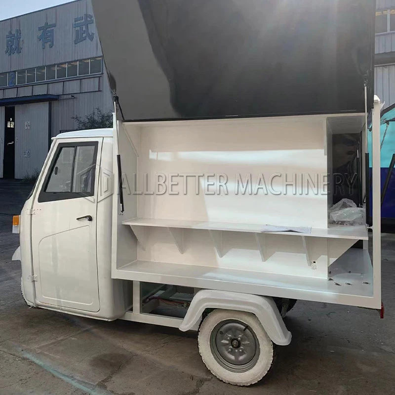 Allbetter Mobile Motorcycle Food Truck with Full Kitchen Coffee Kiosk Street Food Cart Tuk Tuk Beer Bar Food Truck for Sale