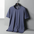High-Quality Ice Silk T-Shirts Men Plus Size 8XL Male Tshirt Fat Man Tee Shirt Breathable Wearing Tee Tops Running Fast Shipping