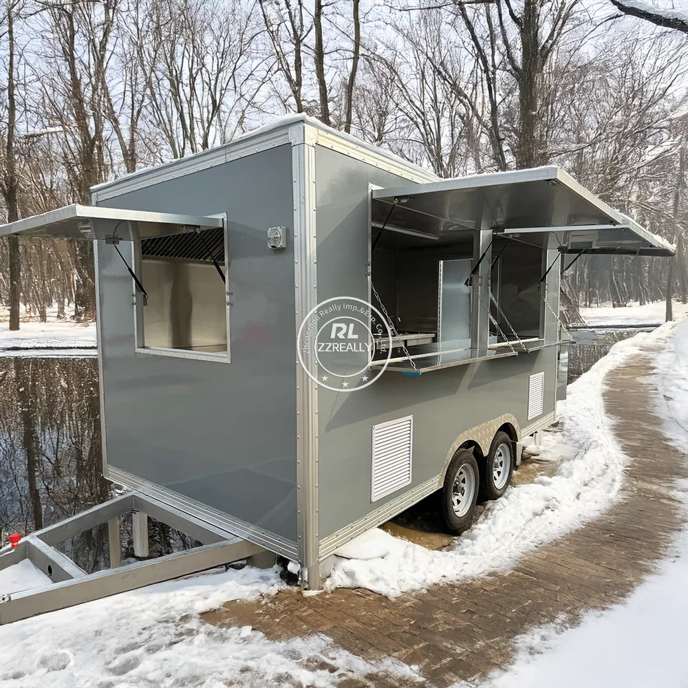 USA Standard Fast Food Truck Mobile Catering Trailer With DOT VIN Concession Food Trailer for Bubble Tea
