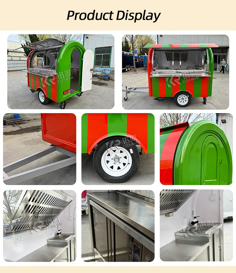 Best Selling Mobile Bar Station BBQ Pizza Trucks Food Cart Coffee Trailer Food Truck Mobile Kitchen Fully Equiped