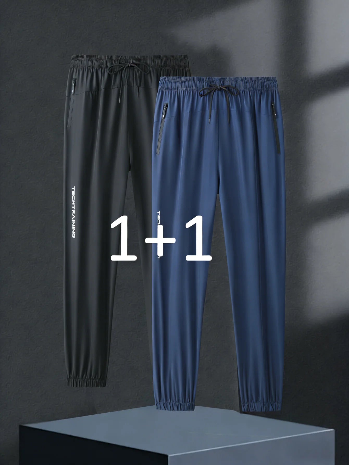 2-Piece Set Men Summer Casual Sports Pants Thin Tie-Up Jogging Pants Man Football Mens Fishing Gym Trousers Training Sweatpants