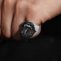 TUHE Unisex Rings Iced Out Mouth Rings S925 Silver VVS1 Moissanite For Men Hip Hop Jewelry