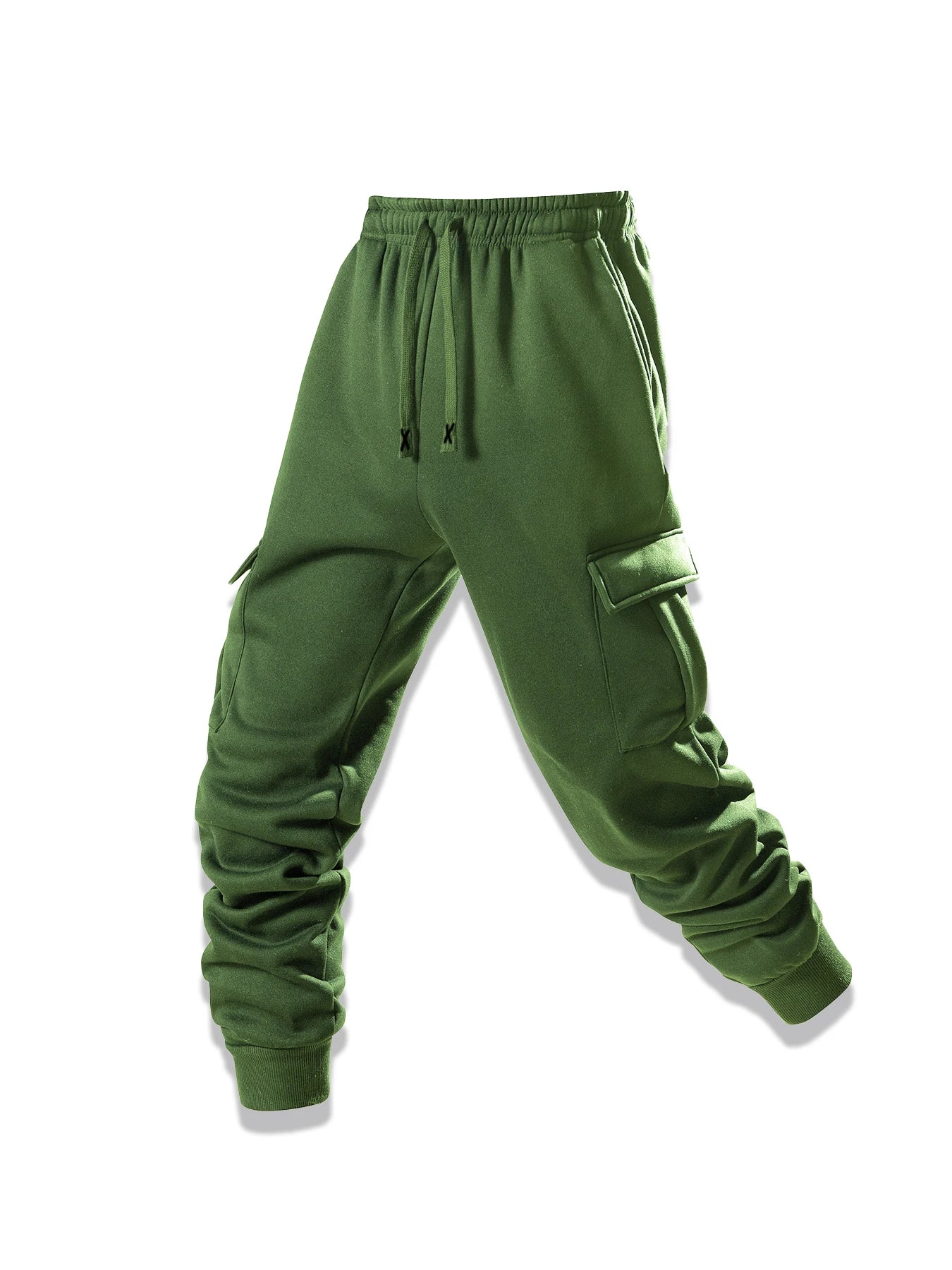 Men Cargo Casual Sports Drawstring Spliced Pants Sheath Pencil Pants Ankle Length Pant Spring Skinny Patchwork Pockets Pants