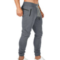 Cargo Pants for Men Solid Color Side Pockets Lace Up Waistband Casual Trousers European American Fitness Athletic Trousers