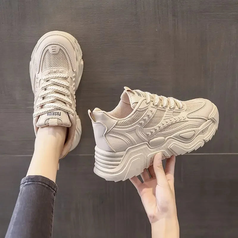 Sports Shoes for Women Athletic Round Toe High on Platform Woman Footwear Sneakers Sale Designer Luxury Offers Vulcanized Shoe H