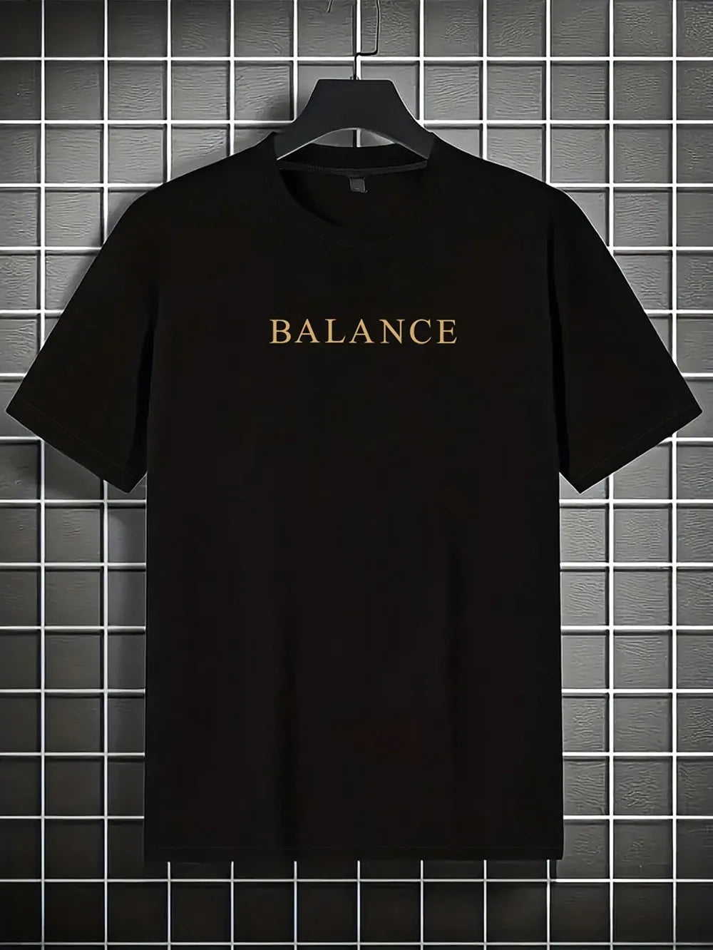 Fashionable new men's large letter printed breathable and comfortable round neck T-shirt summer outdoor urban casual top