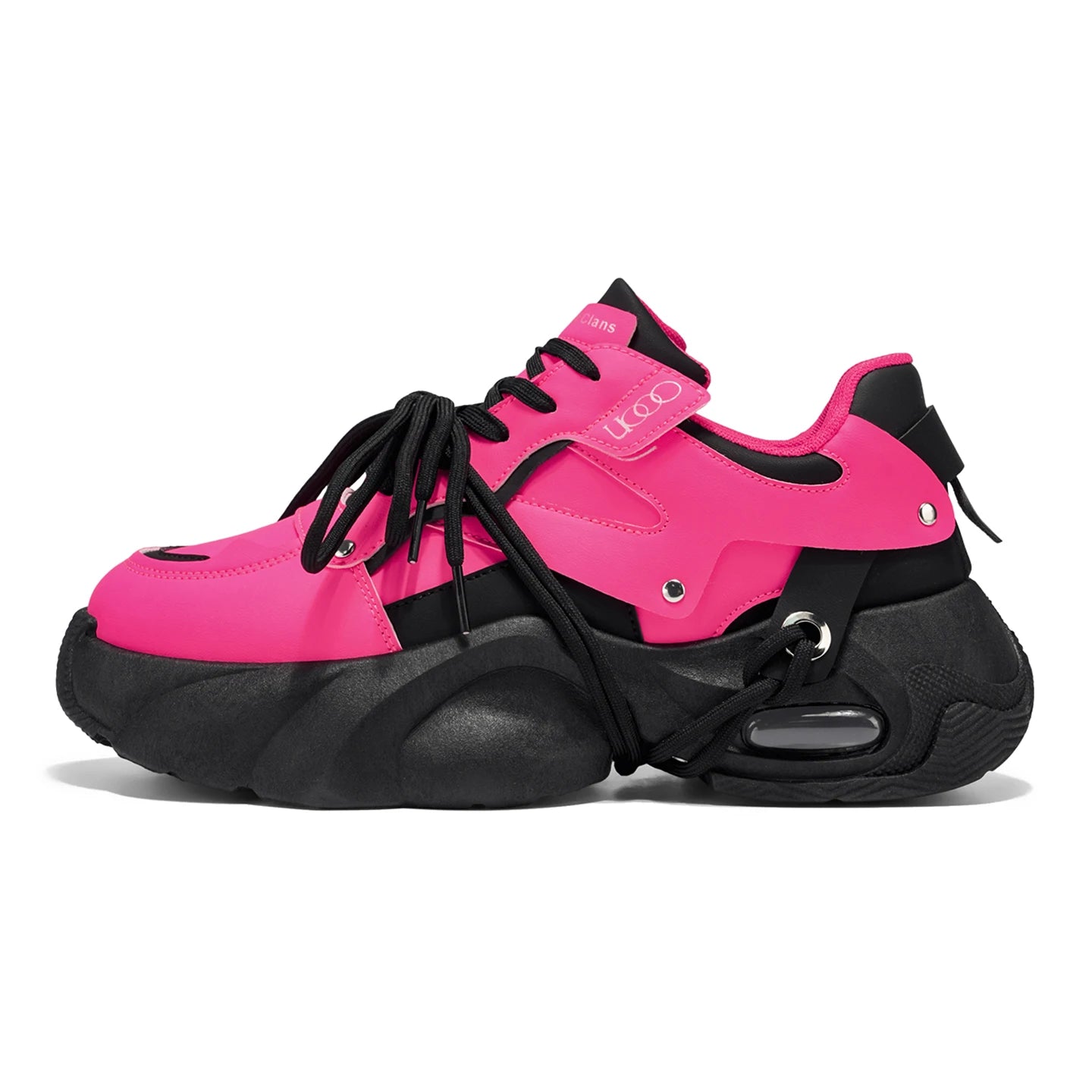 Men's Sports Shoes Fashionable Glossy Color-matched Street Trend Brand Design Thick Sole Flat Heel Lace-up Casual Shoes