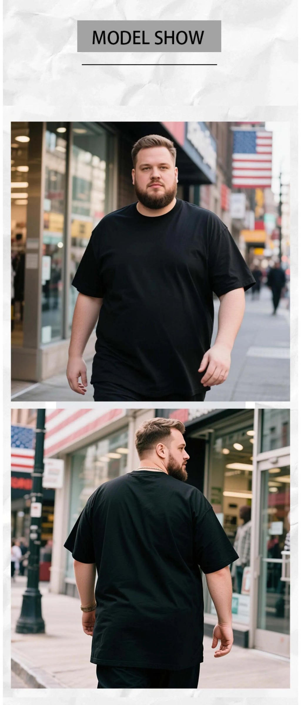 Plus Size Black Short Sleeve T-Shirt with Cross and "He Is Risen!” Print Suitable for Outdoor Leisure Wear in Summer.