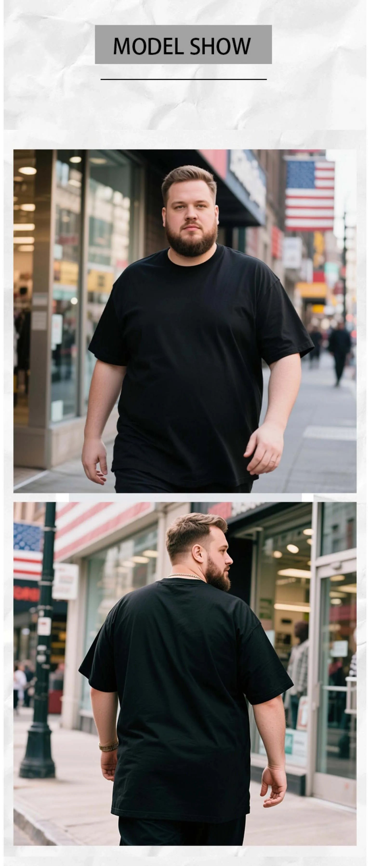Plus Size Black Short Sleeve T-Shirt with Cross and "He Is Risen!” Print Suitable for Outdoor Leisure Wear in Summer.