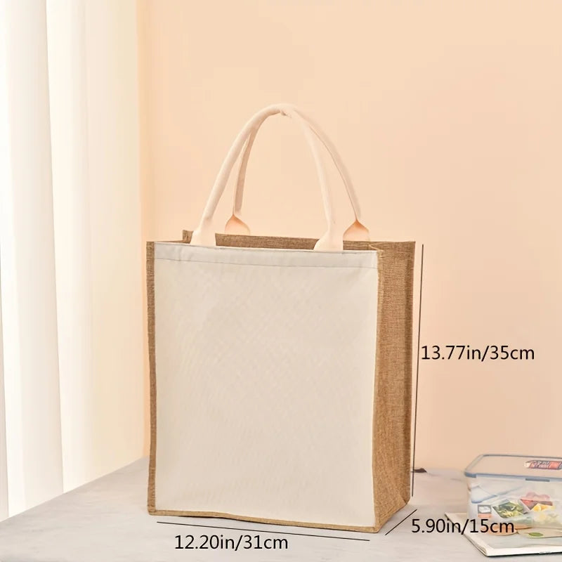 Upgrade zippered linen bag simple gift bag stylish shopping bag