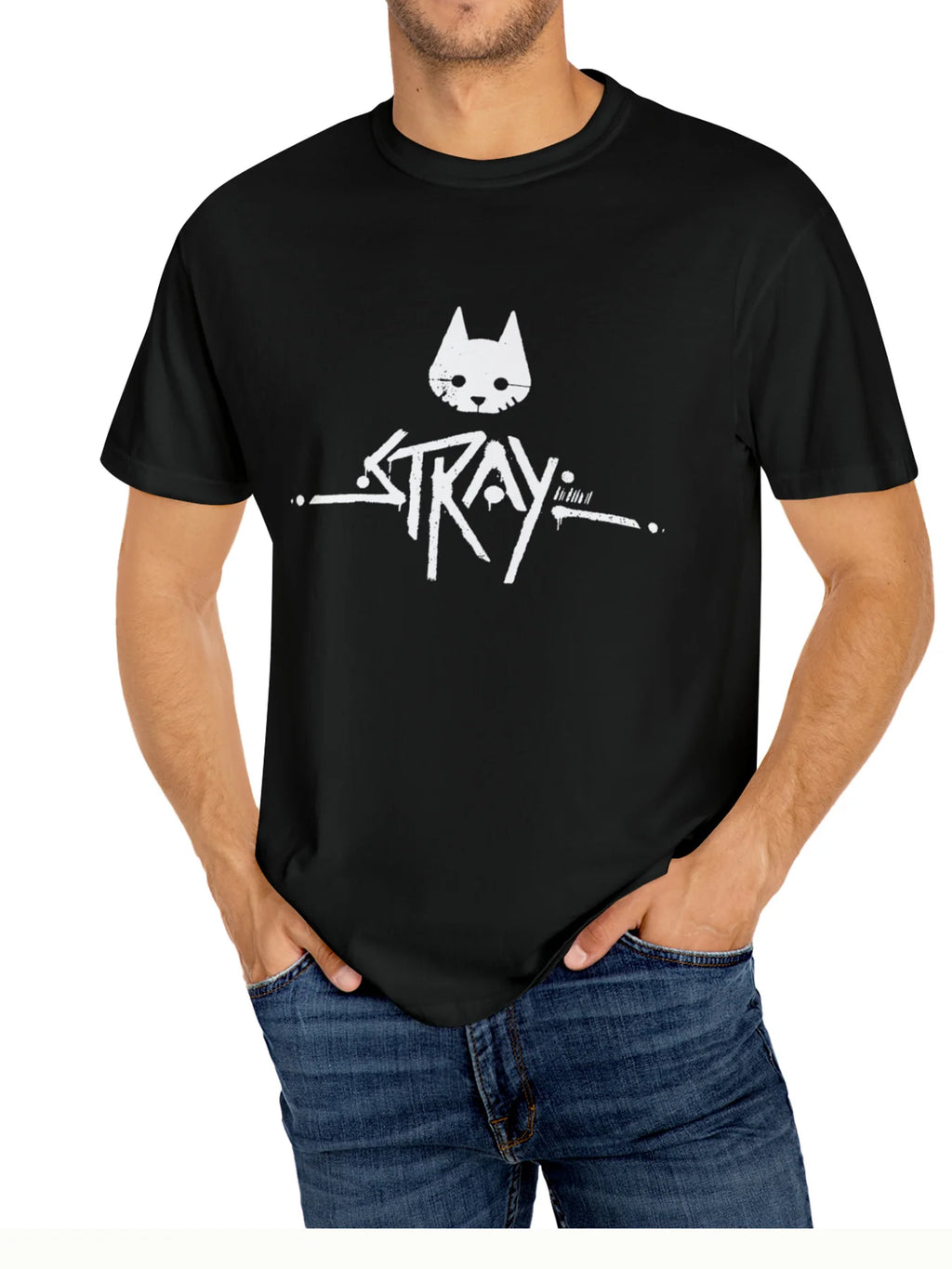 Versatile Style, Men'S Casual Cotton T-Shirt with Unique Animal Print - Short Sleeve