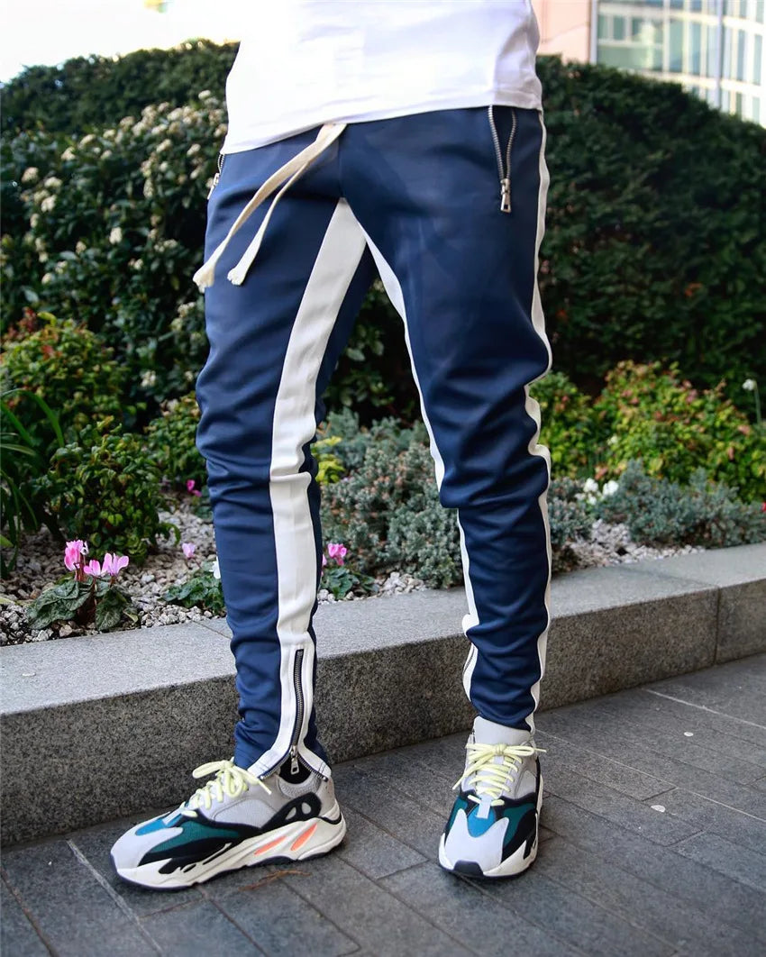 New Mens Casual Fashion Pants Sportswear Skinny Male Trousers Gyms Tracksuits Bottoms Hip Hop Streetwear Joggers Sweatpants K169
