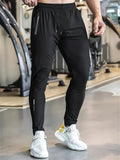 Men's High Elastic Zipper Pocket Trousers Lightweight Drawstring Sports Pants Gift Mens Sweatpants Fishing Vintage Football Man