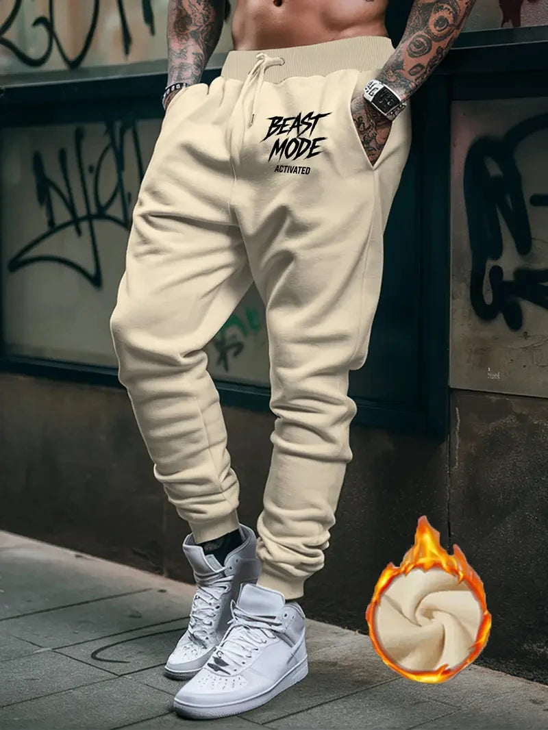 Autumn Winter Running Joggers Sweatpants Sport Casual Trousers Fitness Gym Breathable Pants 2024 Number Printed Men's Pants New