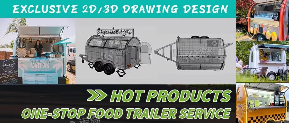 USA Approved Mobile Pizza Cake Dessert Roasted Corn Potato Trailer Food Truck Bakery Catering Food Truck With Full Kitchen