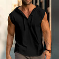 2024 New Fashion Clothing Bodybuilding Muscle Guys Fitness Men Hooded Tank Top Vest Sportswear Sleeveless Shirt Hoodie T Shirt