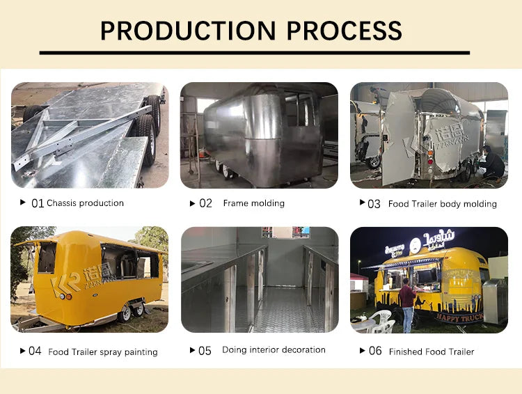 Burger Coffee Van Food Kiosk Cart Street Ice Cream Cart Food Truck Taco Pizza Foodtruck Mobile Hot Dog Concession Trailer