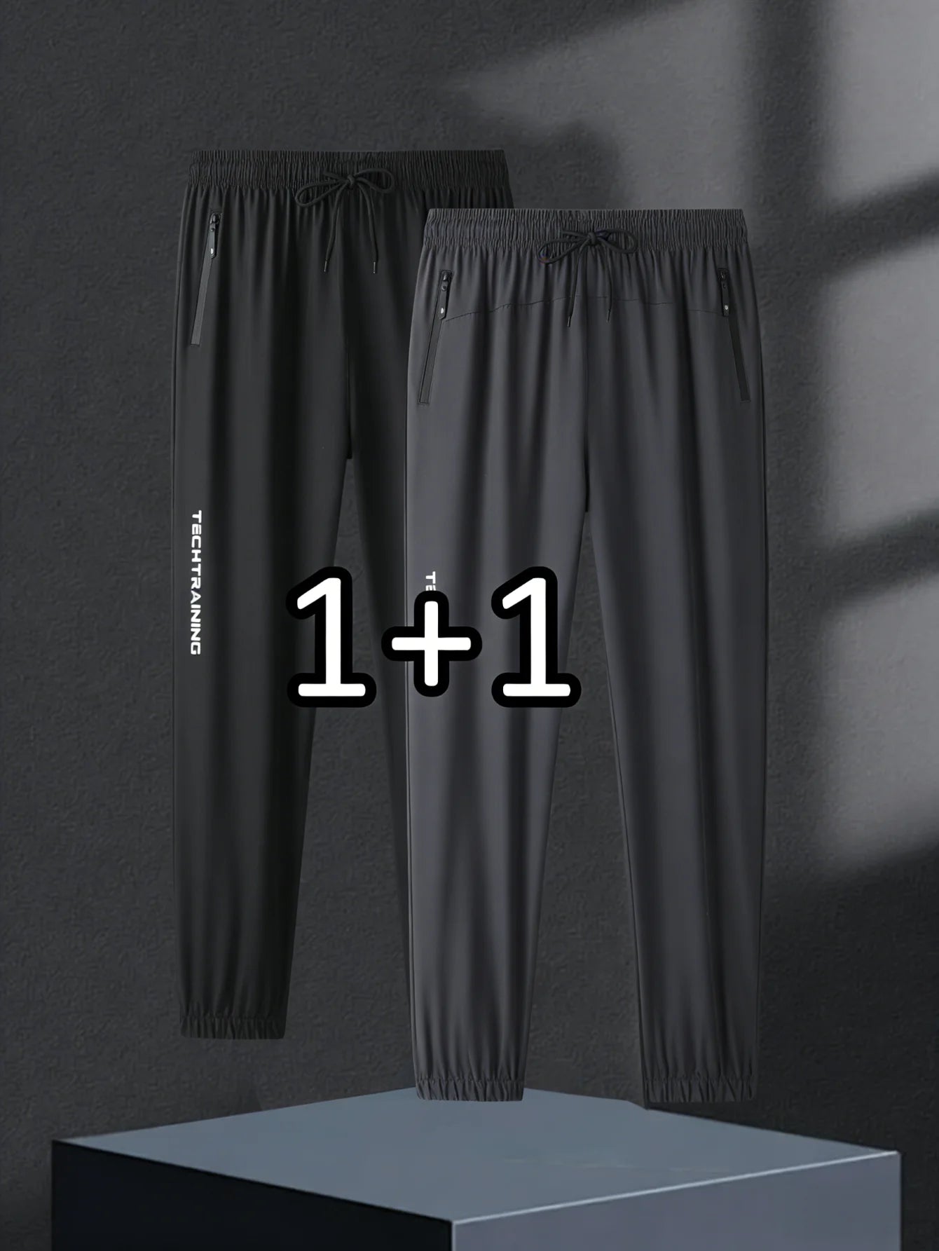 2-Piece Set Men Summer Casual Sports Pants Thin Tie-Up Jogging Pants Man Football Mens Fishing Gym Trousers Training Sweatpants