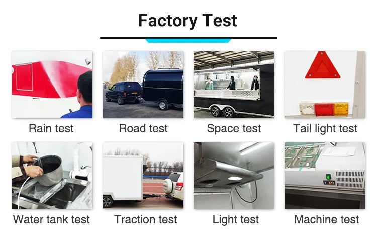 Custom Size Design Mobile Kitchen Food Truck Concession  Trailer USA Street Food Truck Pizza Fast Food Trailer Fully Equipped