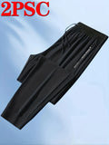2-Pack Men's Sports Trousers High Stretch Men's Jogging Pants Quick-Drying Pajama Football Sweatpants Fishing Gray Man Straight