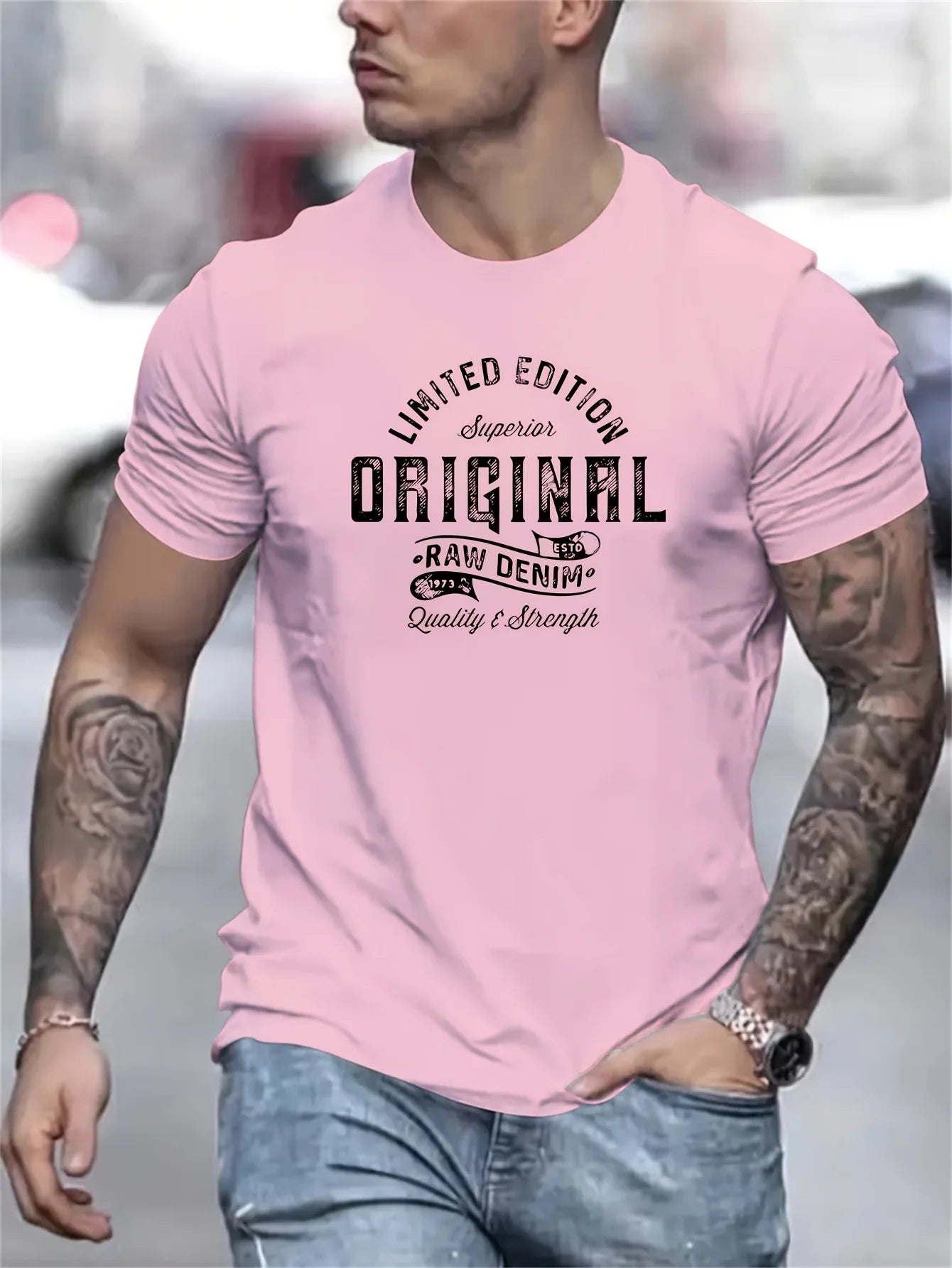 Men's summer % pure cotton fashionable casual sports loose edition pattern printed round neck short sleeved T-shirt top