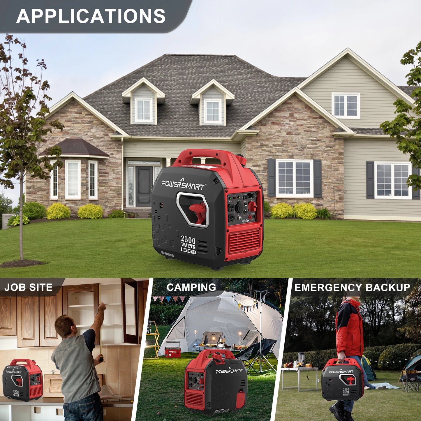 PowerSmart 2500-Watt Portable Inverter Generator with Quiet Technology