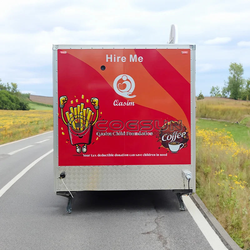 Stainless Steel BBQ Food Truck with Full Kitchen Designed for High Volume Cooking