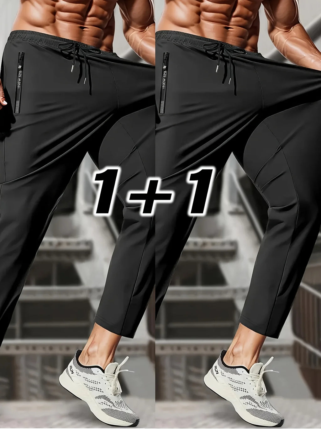 2-pack Men's Casual Sports Trousers Ice Silk Pants Quick-drying Breathable Fishing Man Sweatpants Football Mens Gift Jogger Gym