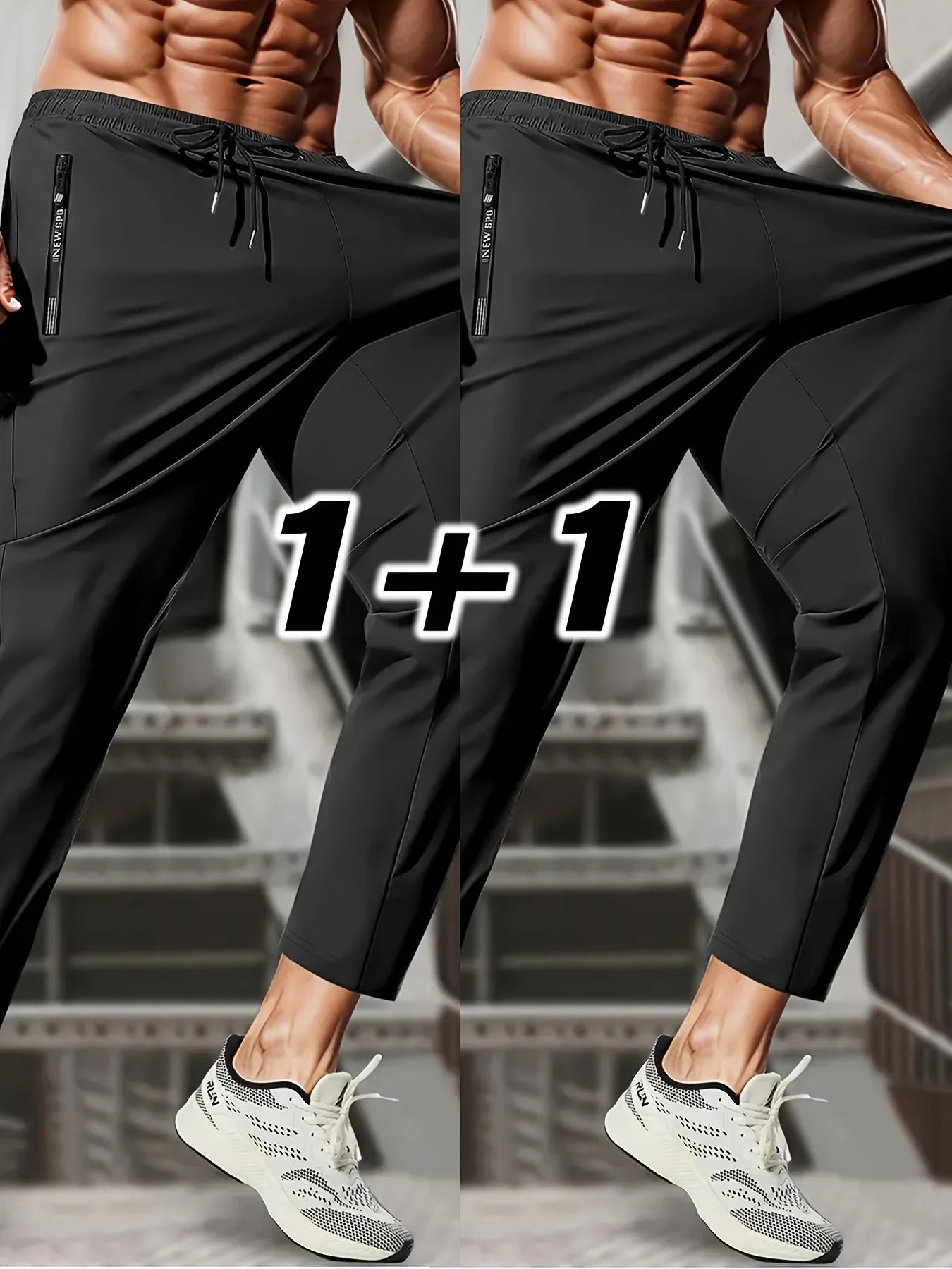 2-pack Men's Casual Sports Trousers Ice Silk Pants Quick-drying Breathable Fishing Man Sweatpants Football Mens Gift Jogger Gym