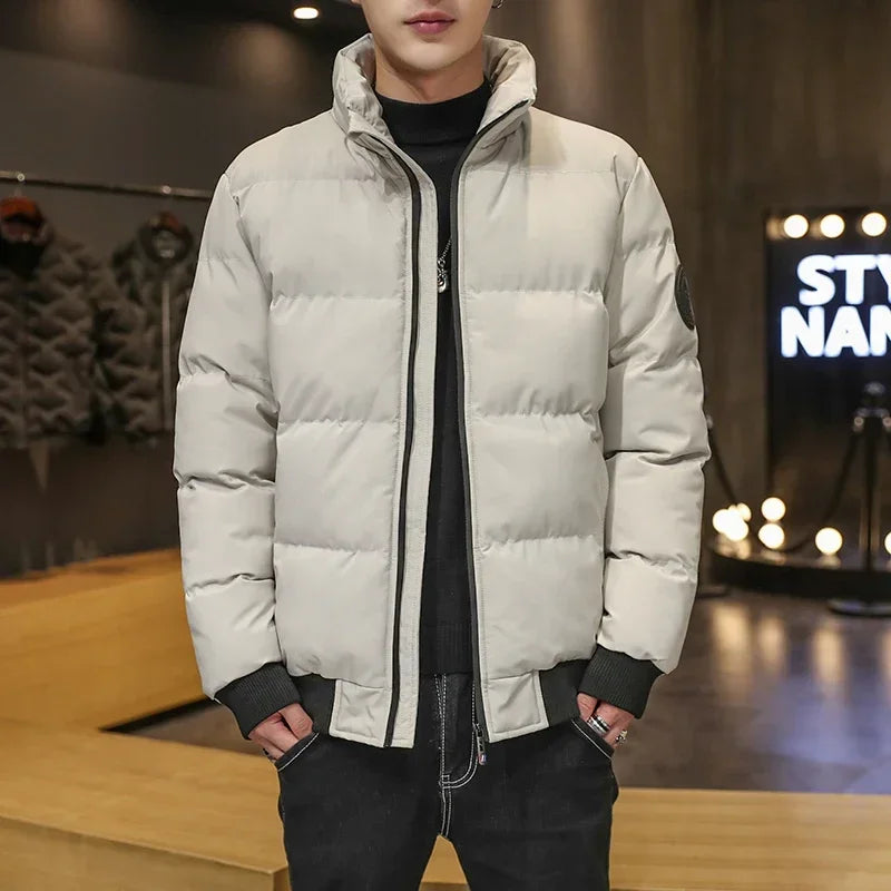 Parkas Man Jackets Cotton-padded Outwear Puffer Jacket Men Warm Coats Thick Fashion Casual Winter Streetwear Men's Clothing Tops