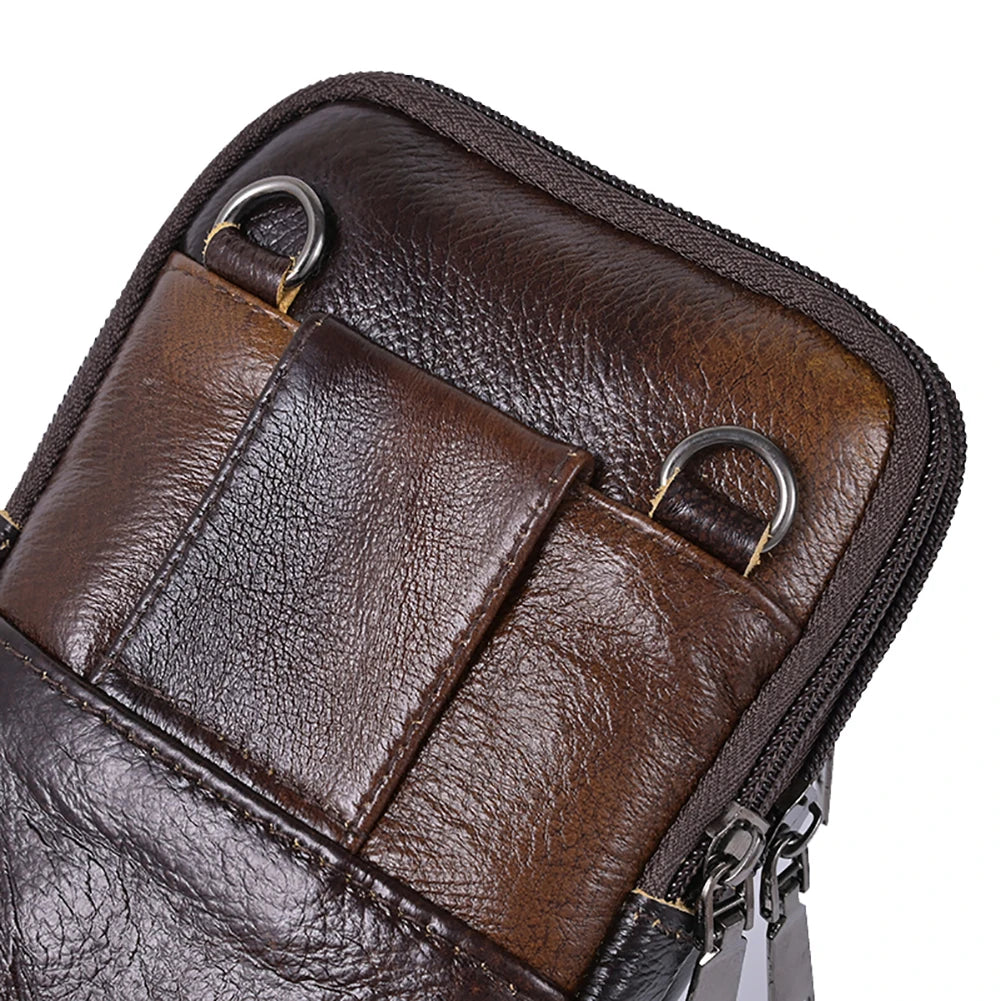 Men Stylish Crossbody Bag Waterproof Leather Simple Shoulder Bag Lightweight Fashion Sling Bag Men Daily Sports Bag