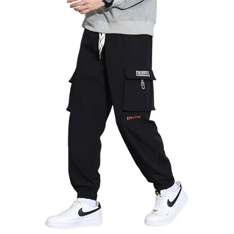 Men's Spring and Autumn Casual Pants Men's Wardrobe Fashion Trousers Loose Plus Size Sports Pants Work Pants Sport Thin Jeans