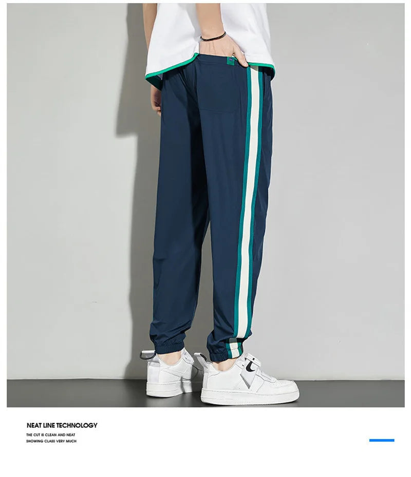 Joggers Streetwear Casual Side Stripe Pants Mens Fitness Sportswear Bottoms Loose Sweatpants Gyms Trousers Track pantalones