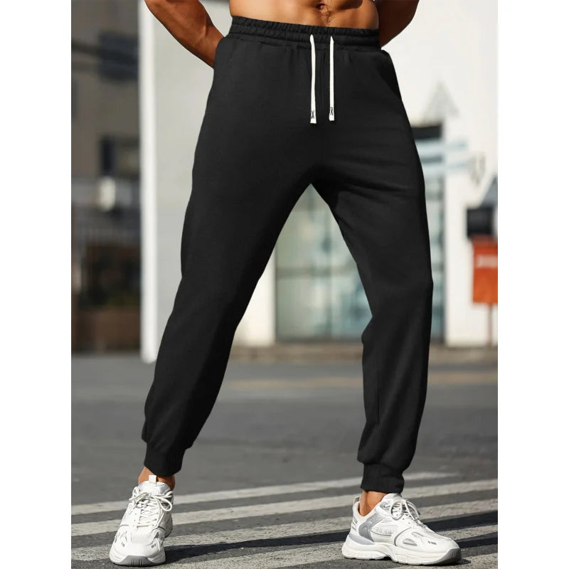Casual Pants Women's Sports Clothing Men's Black Autumn 2026 Clothes Cargo Drawstring Elastic Waist Long Y2k Man Trousers
