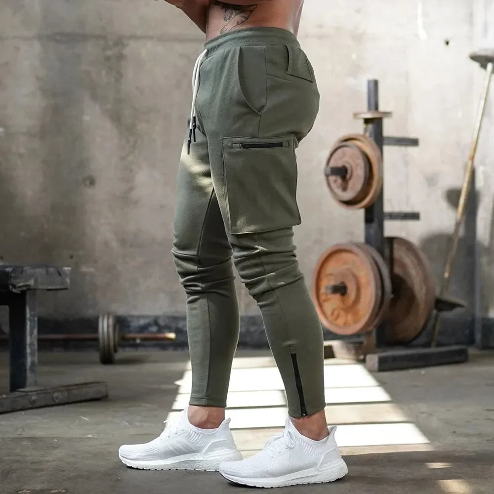Joggers Sweatpants Men Casual Skinny Pants Multi-pocket Trousers Male Track Pants Gym Fitness Training Bodybuilding Sport Pant