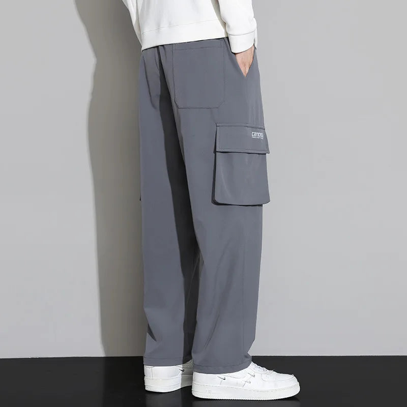 Straight Working Pants Men American Retro Autumn New Fashion Large Size Loose Casual Wide-Level Pants Men Y2k
