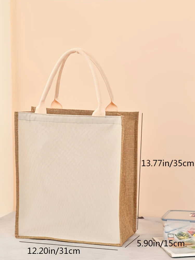 Upgrade zippered linen bag simple gift bag stylish shopping bag