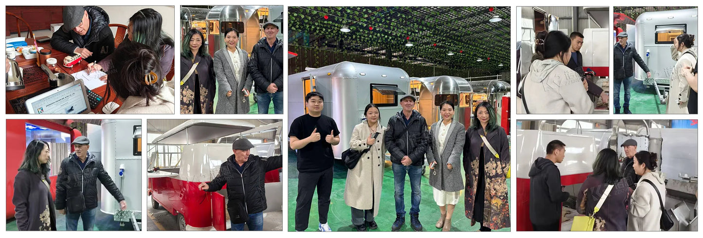 Customized CE Certified Fully Equipped Fast Food Cars Truck Mobile Kitchen USA Standard  Food Trailer for Sale