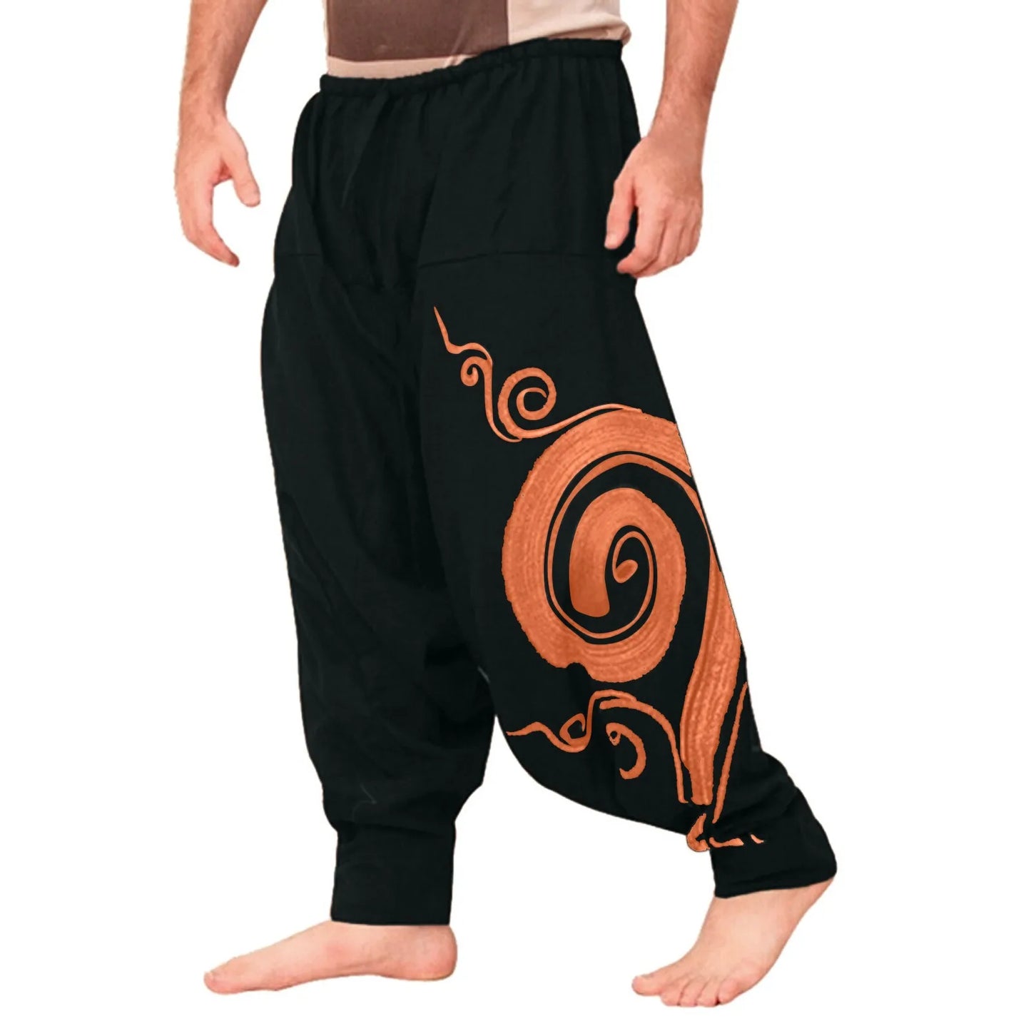 Men's Long Casual Print Loose Trousers Large Size Nationality Sport Trousers Harem Pants Sweatpants Pantalones Hombre