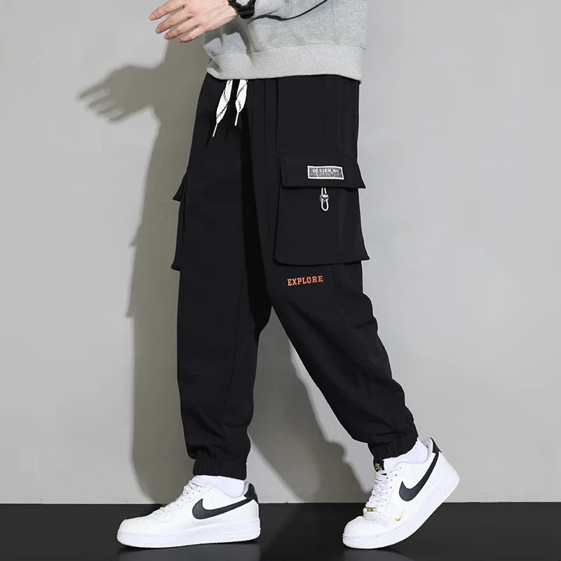 Men's Spring and Autumn Casual Pants Men's Wardrobe Fashion Trousers Loose Plus Size Sports Pants Work Pants Sport Thin Jeans