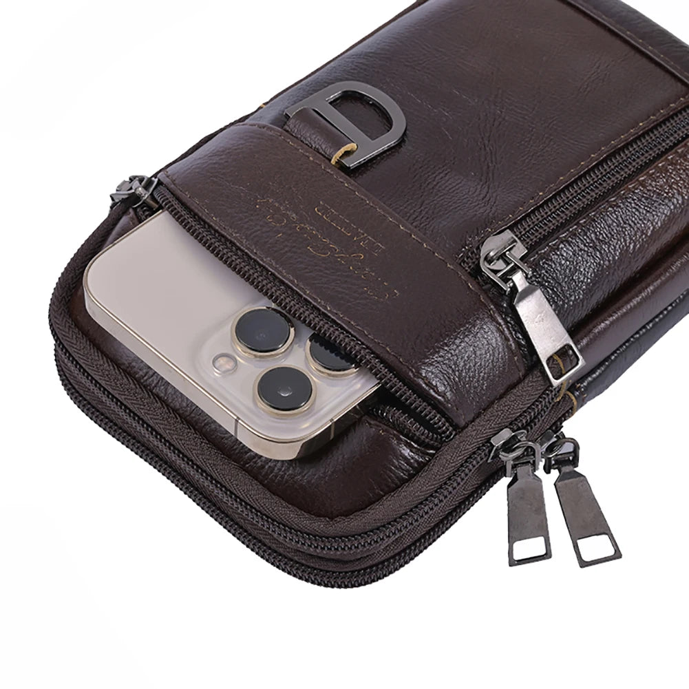 Men Stylish Crossbody Bag Waterproof Leather Simple Shoulder Bag Lightweight Fashion Sling Bag Men Daily Sports Bag